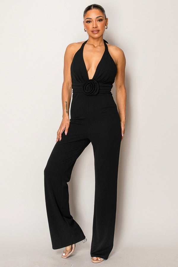 🖤 Midnight Rose Jumpsuit – La Belle Soirée Collection
