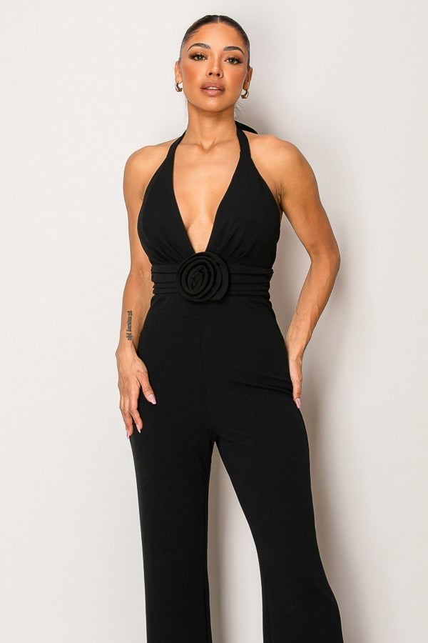 🖤 Midnight Rose Jumpsuit – La Belle Soirée Collection