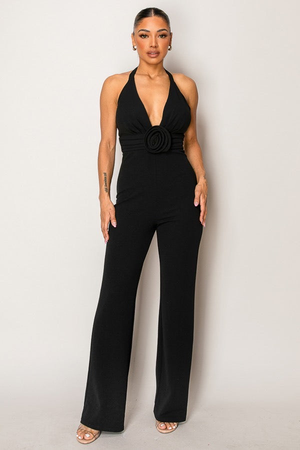 🖤 Midnight Rose Jumpsuit – La Belle Soirée Collection